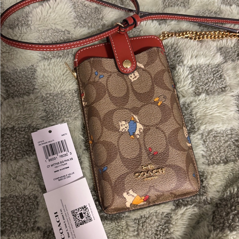 Coach Cats with Mittens phone holder mini purse crossbody